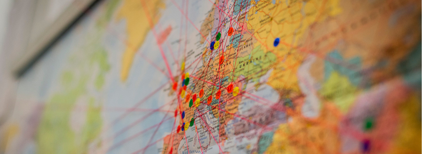 Map Europe connections