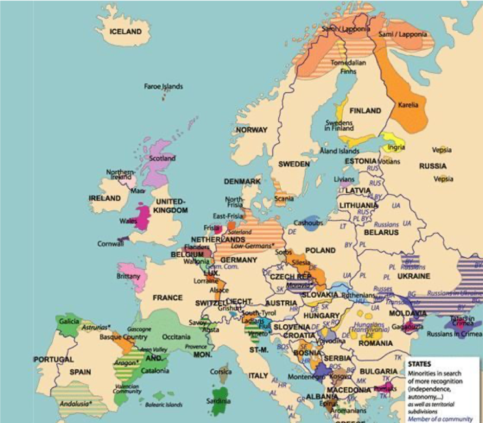 Minority Map Europe (source reddit)