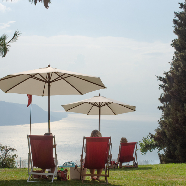 Open Gardens at the Caux Palace  Dolce Riviera 2020 sun chairs
