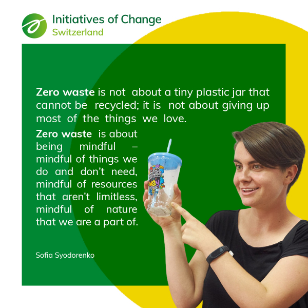 Sofia Syodorenko: A zero waste lifestyle is a mindful lifestyle  Zero waste square for social media