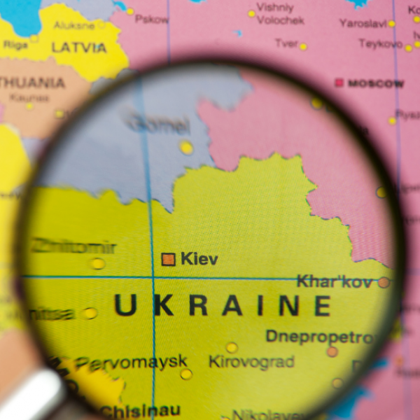 We stand in solidarity Ukraine map (credit: Canva)