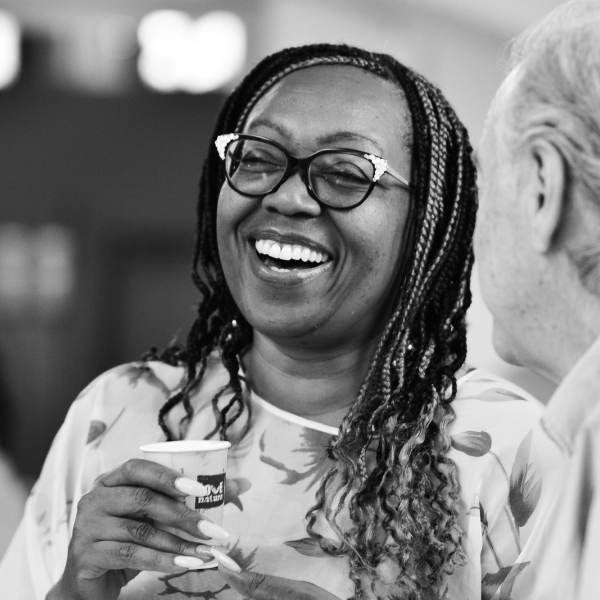 People laughing discussion