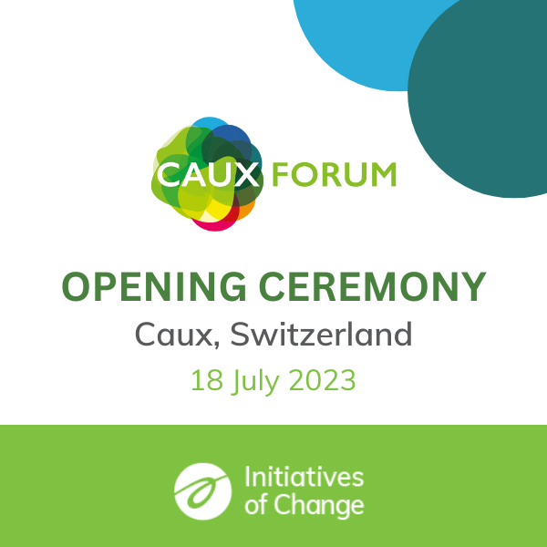 Opening Ceremony - Strengthening Democracy: The Journey from Trauma to Trust Caux Forum 2023 Opening square EN