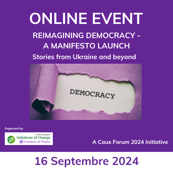 Reimagining Democracy - A Manifesto Launch Manifesto for Peace EN
