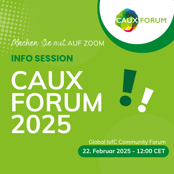Global IofC Community Forum: Entdecken Sie das Caux Forum 2025 Caux Forum 2025 Info event square DE
