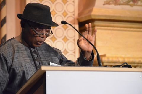 Pastor Wuye speaking in Caux in 2012