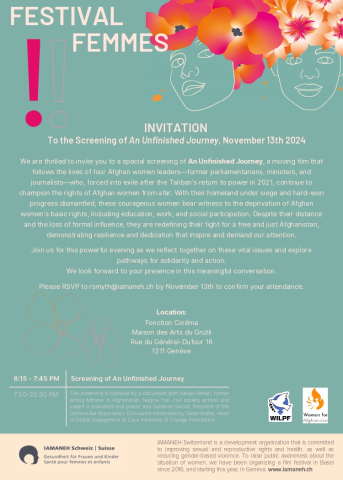 Festival Femmes 13 Nov 2024 An Unfinished Journey